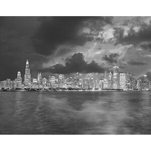 Chicago skyline (BW)