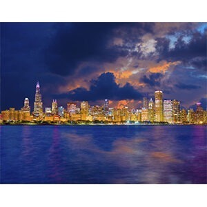 Chicago skyline (color)