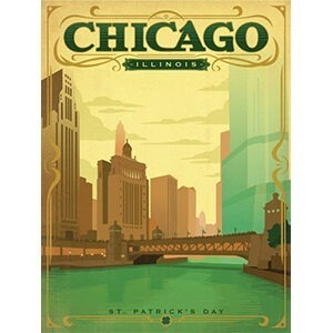 St. Patricks Day Chicago Poster