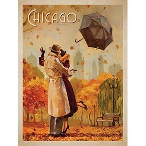 Windy City Kiss Chicago Vintage Posters